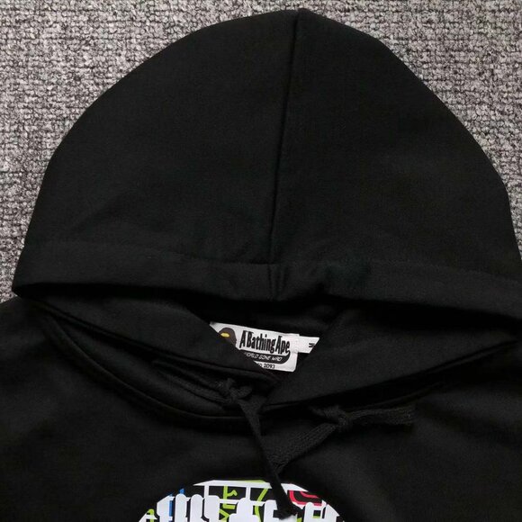 Men's Bape Printed Black Hoodie Size: M - Picture 3 of 9